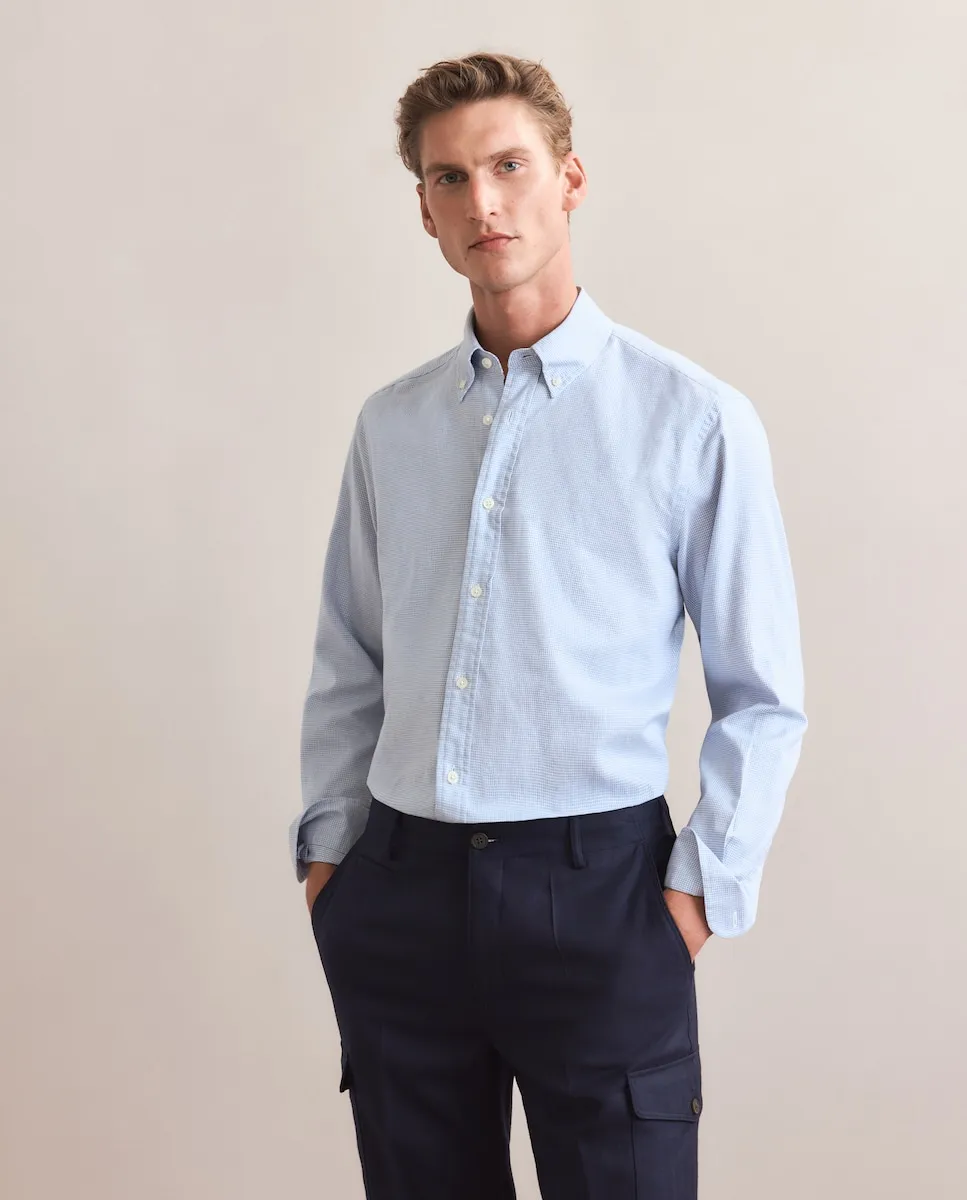 

Мужская спортивная рубашка с длинным рукавом Emidio Tucci, светло-голубой