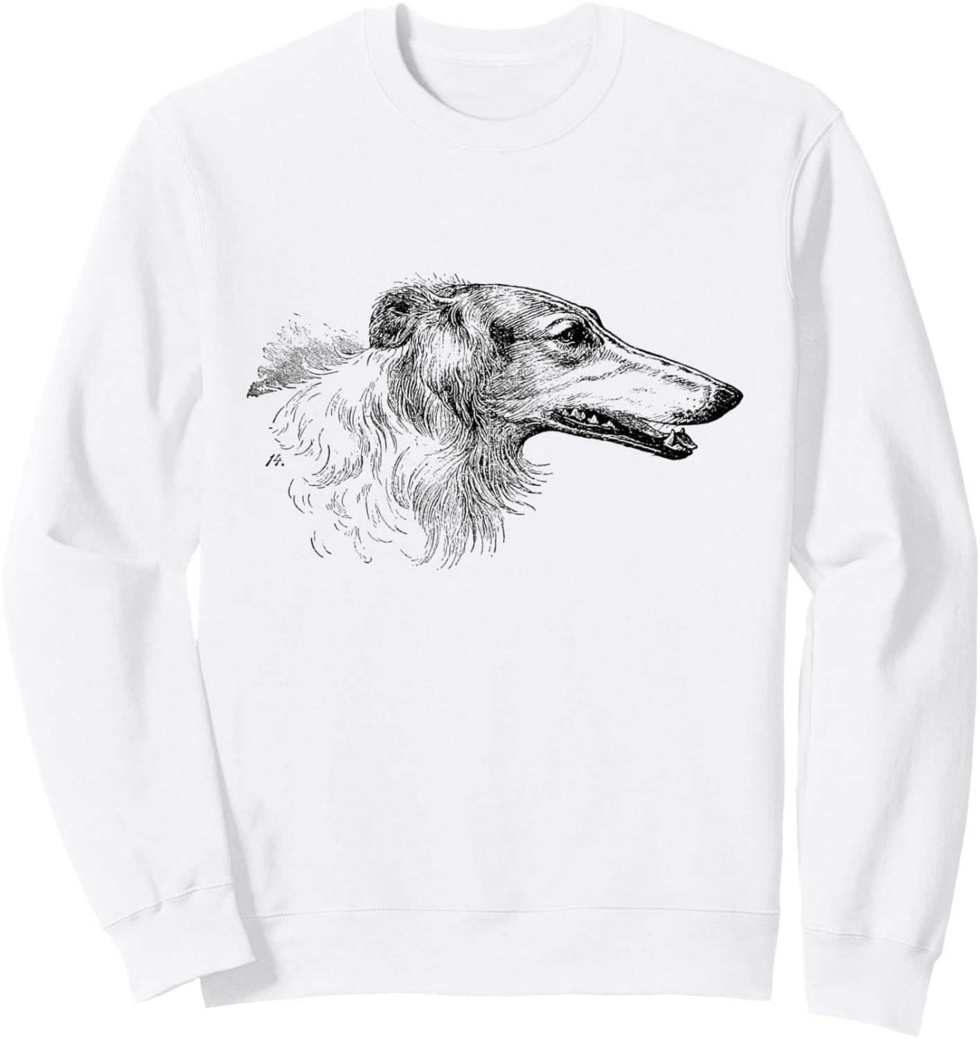 

Толстовка с изображением русской гончей Больцой, серая Russian Hound Dog