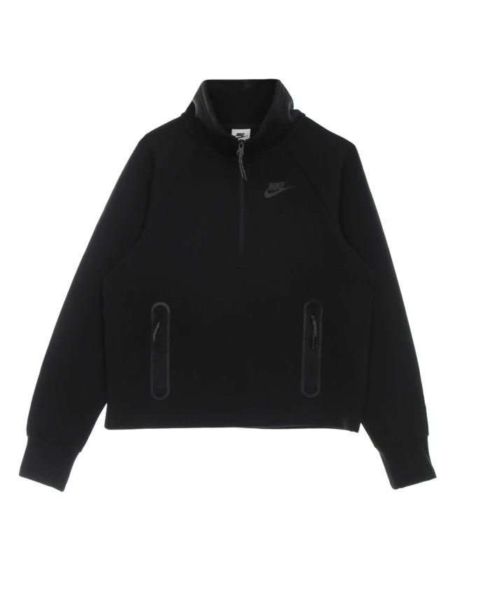 

Черная флисовая толстовка с высоким воротником из технологичного хлопка Nike, черный