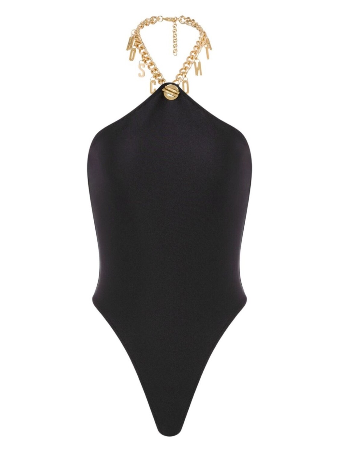 

Moschino купальник с цепочкой и логотипом, черный
