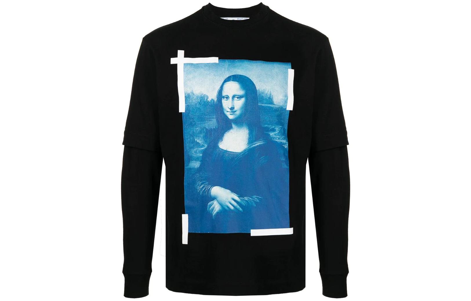 

Лонгслив мужской Off-White Monalisa Print, черный / синий