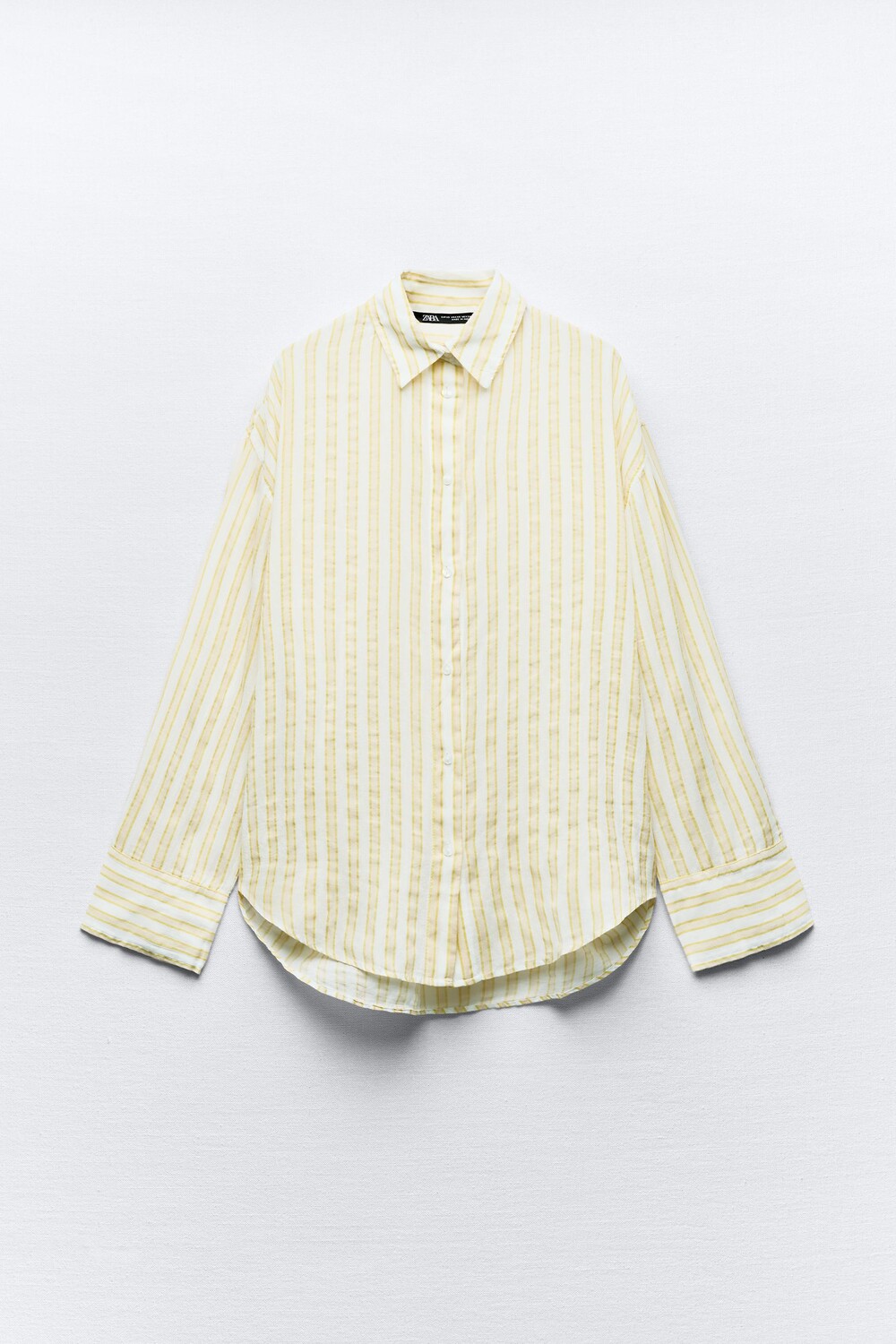

Рубашка Zara Striped Oversize, светло-зеленый