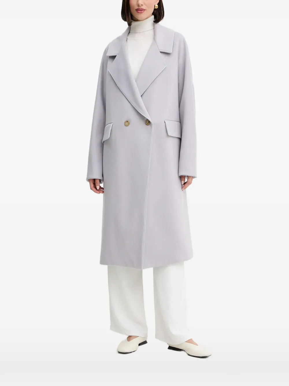 

Двубортное пальто Forte Forte, серый