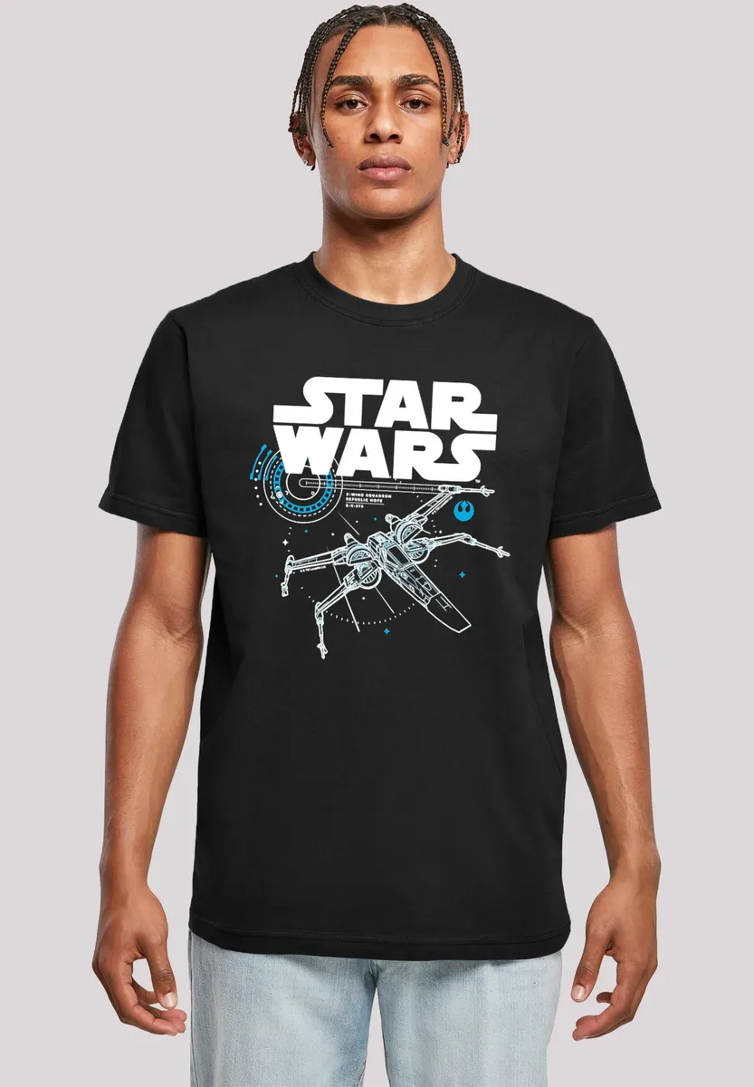 

Футболка F4NT4STIC "Star Wars The Last Jedi X Wing", мужская, премиум-мерч, стандартного кроя, базовая, с принтом, черный