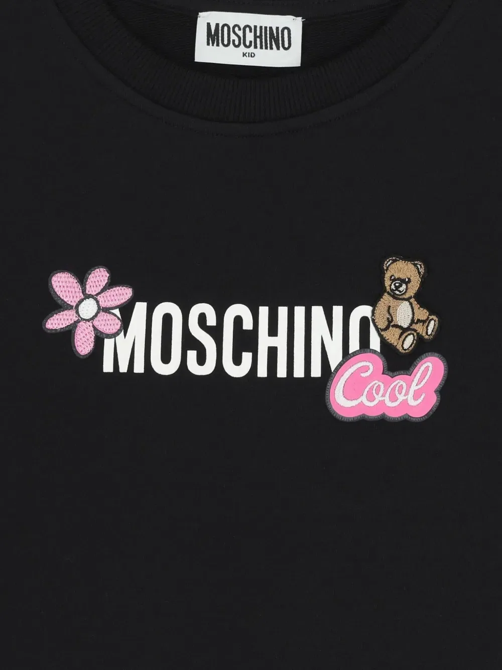 Платье с логотипом Moschino Kids, черный — фото 3