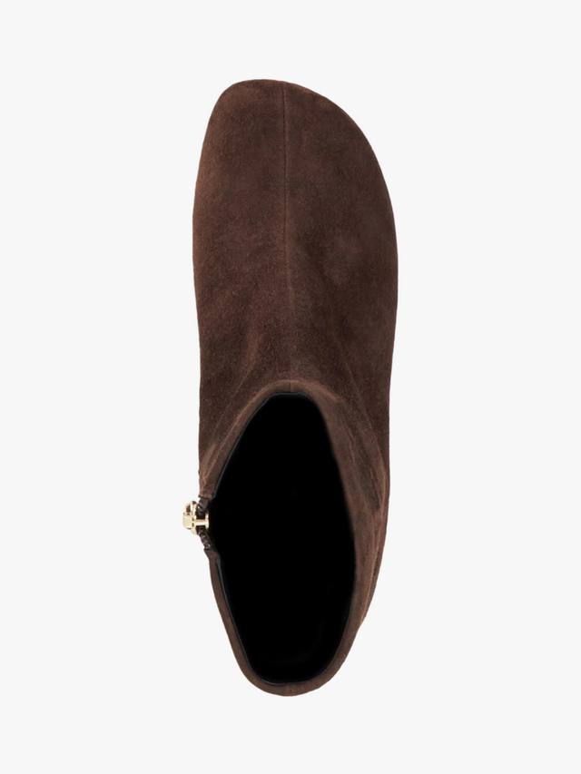 Orina Suede асимметричные ботильоны на каблуке kitten heel Dune London, Brown — фото 3