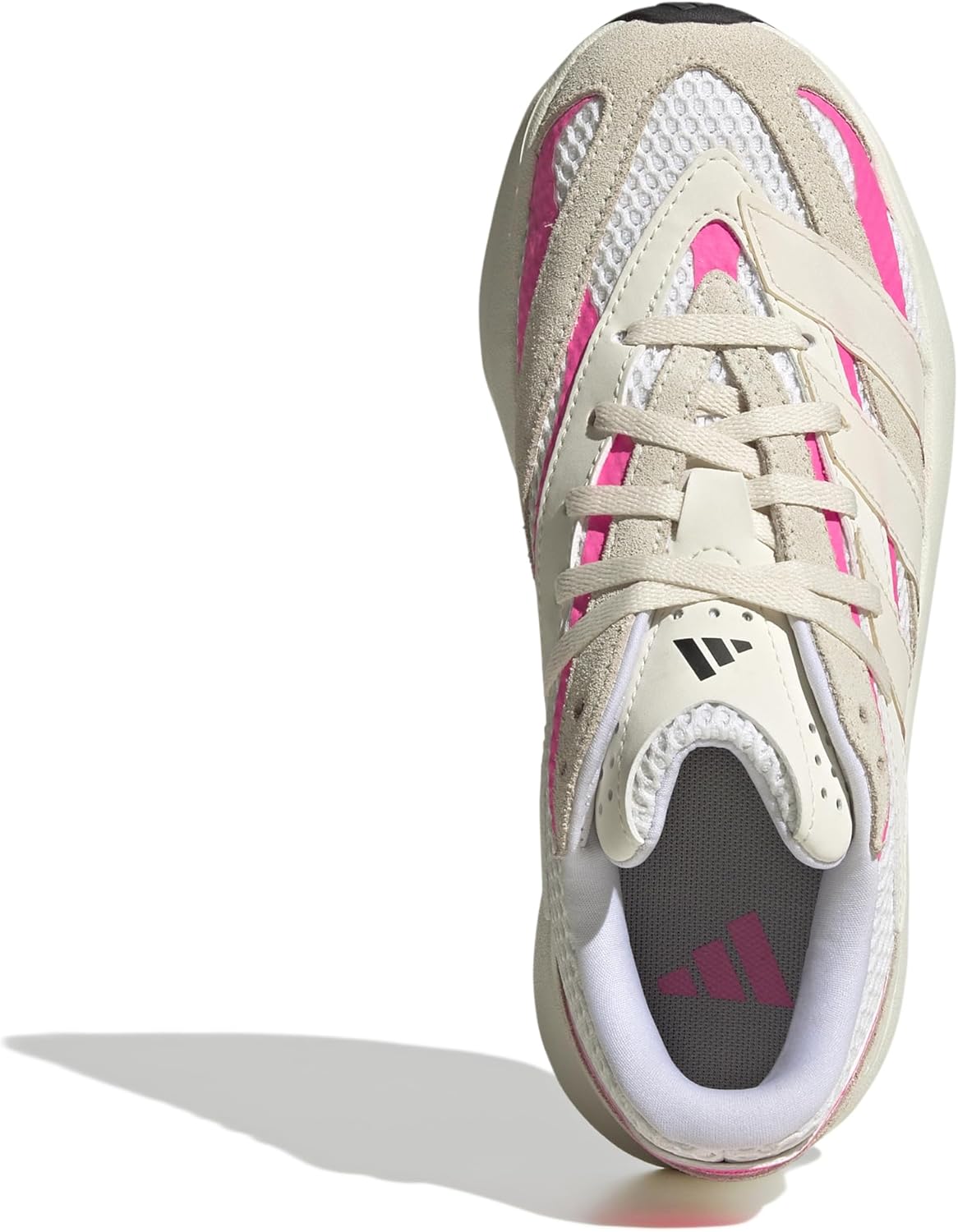 Кроссовки adidas для мальчиков Lightblaze на шнуровке, белый/розовый — фото 2