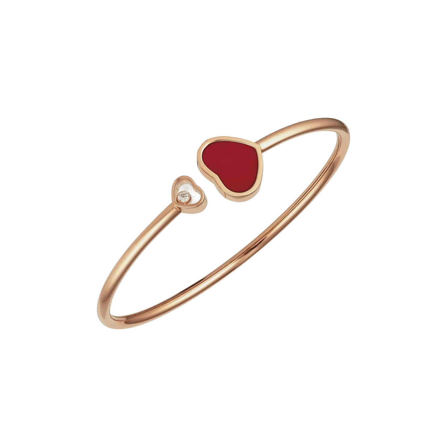 

Браслет Chopard Happy Hearts - Браслет, розовое золото, бриллиант, красный камень
