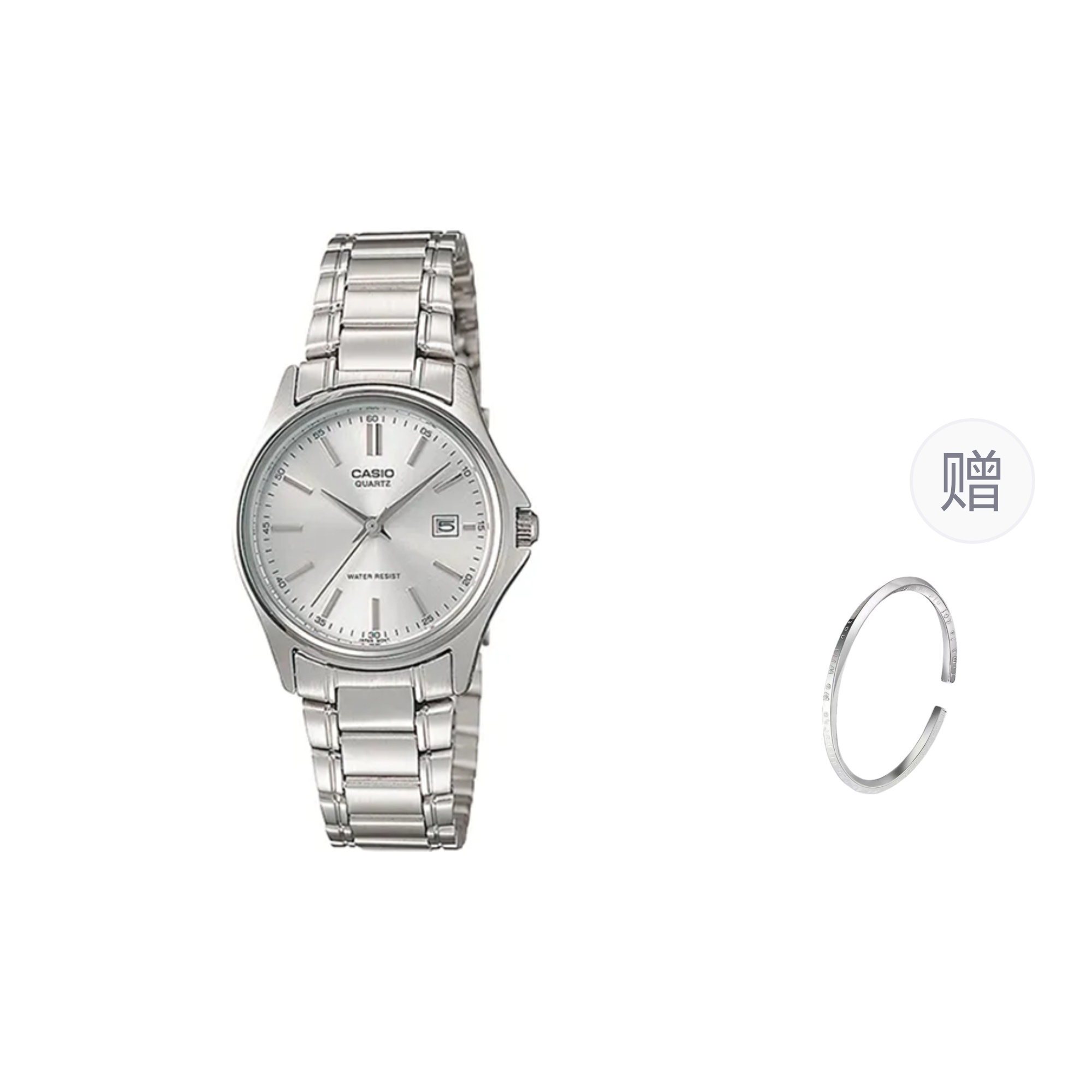 

CASIO Часы Women's DRESS Silver Watch, Silver Dial