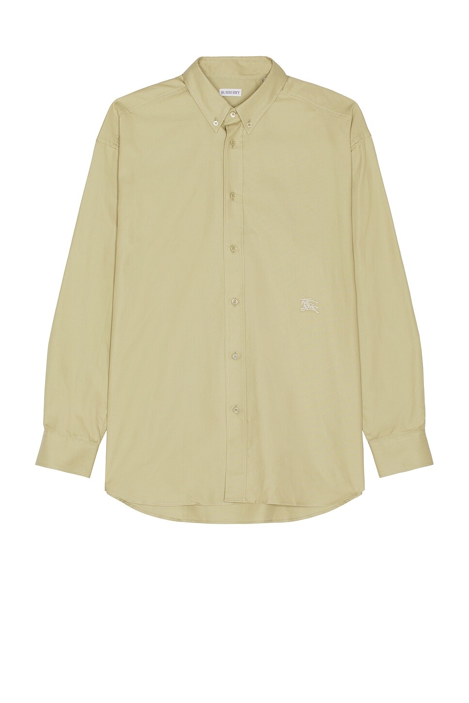 

Рубашка с длинным рукавом и нагрудным карманом Burberry, цвет Hunter