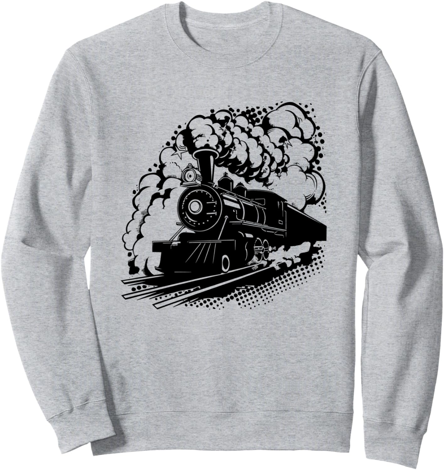 

Толстовка с железнодорожным рисунком Train Graphic T-Shirt And Gift, серый