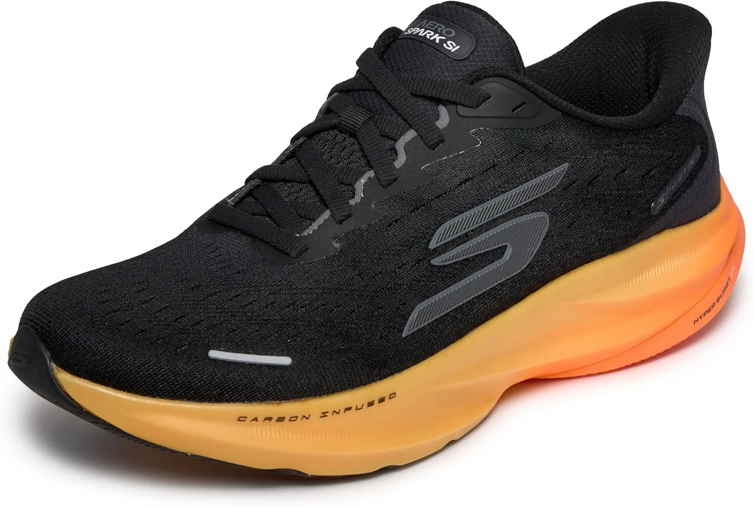 Мужские кроссовки Skechers Aero Spark Hands Free без шнурков, Dark Charcoal Textile Trim