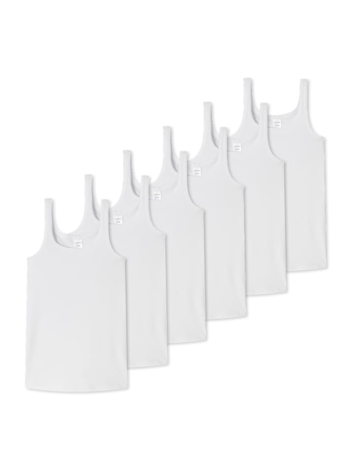 

Schiesser Майка/топ для девочек-подростков, 95% органический хлопок, белый