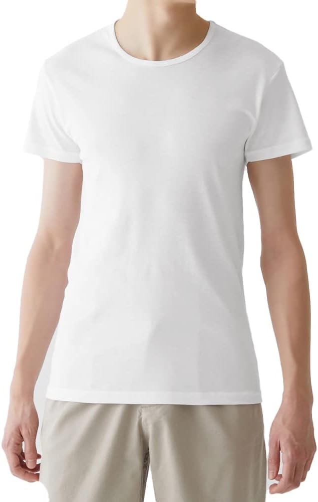 

Мужская футболка GUNZE с круглым вырезом, 100% хлопок, YG YN0013, белый