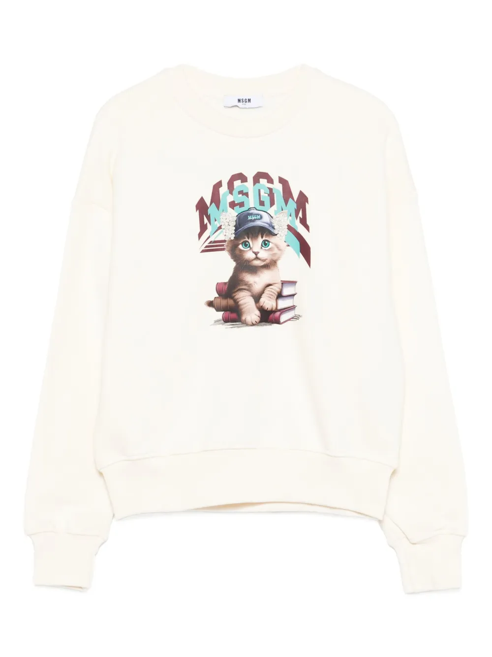 

Толстовка с кошачьим принтом MSGM Kids, нейтральный