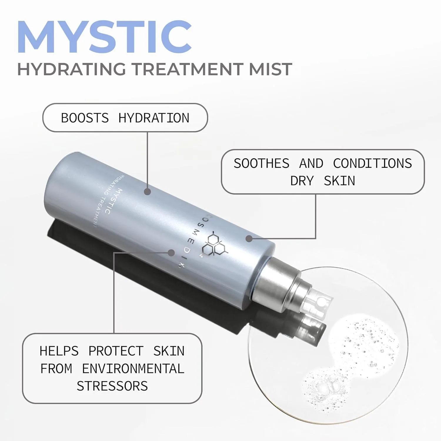 Пилинг Cosmedix — Mystic Face Moisturizer - увлажняющий спрей без масла для жирной, чувствительной и, 150 мл — фото 2