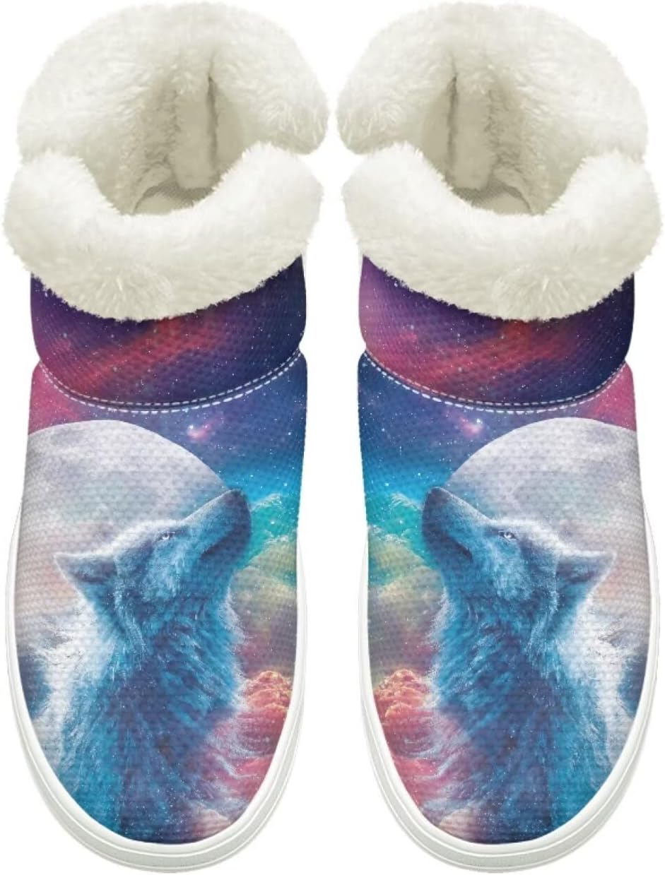 

Ботинки Cugasmaru Slip-on для женщин и мужчин с противоскользящей подошвой, зимние меховые снежные сапоги с эластичной вставкой для женщин, для активного отдыха на улице, подарок, пурпурный