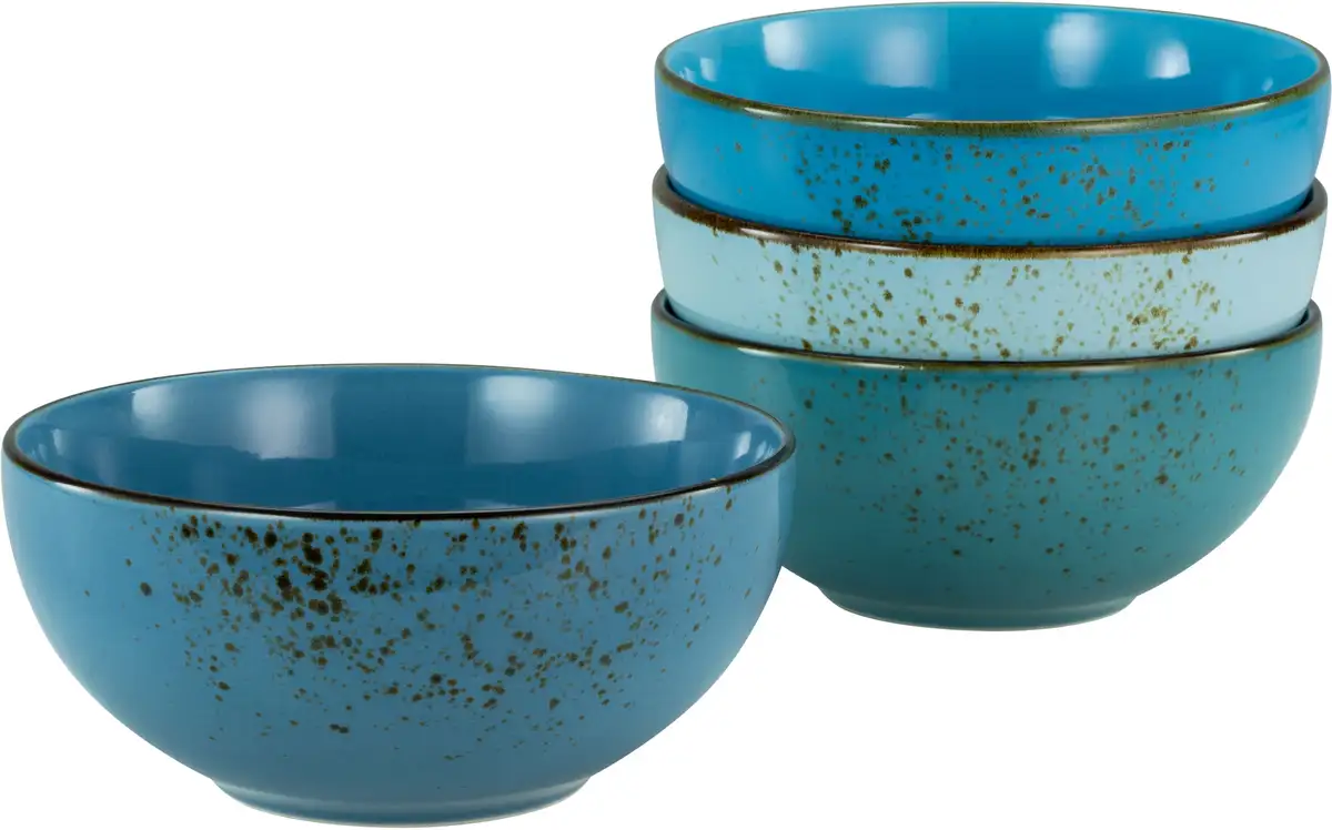 

Миска для круп CreaTable "NATURE COLLECTION", 4 предмета, керамогранит, салатница, закусочная Ø 17,5 см, синий
