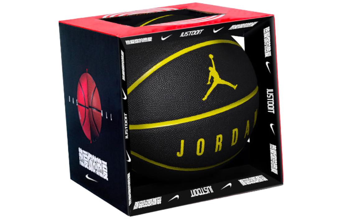 

Jordan Баскетбольный мяч PU черный желтый размер 7 тренировочный мужской