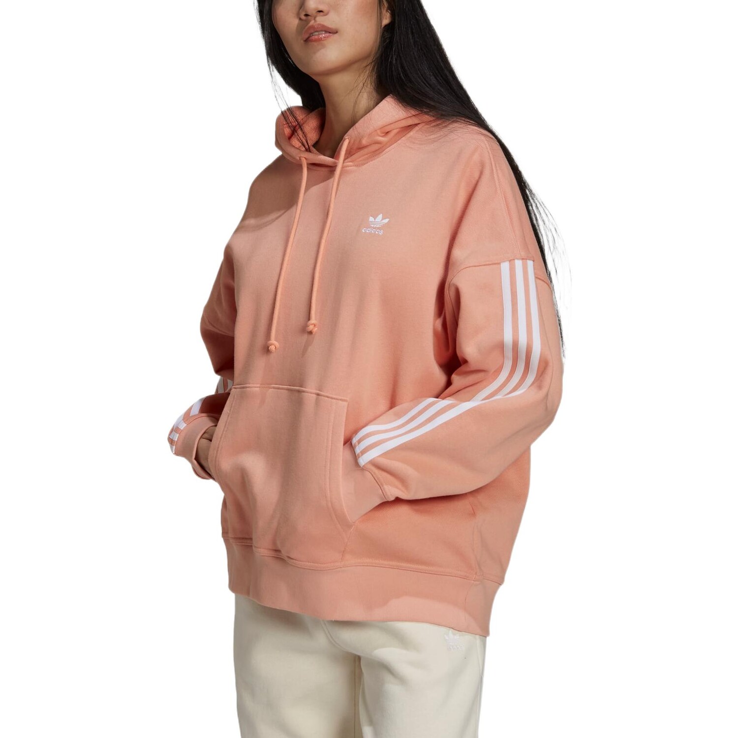 Толстовка с капюшоном ADICOLOR CLASSICS женская оранжевая Adidas Originals — фото 2