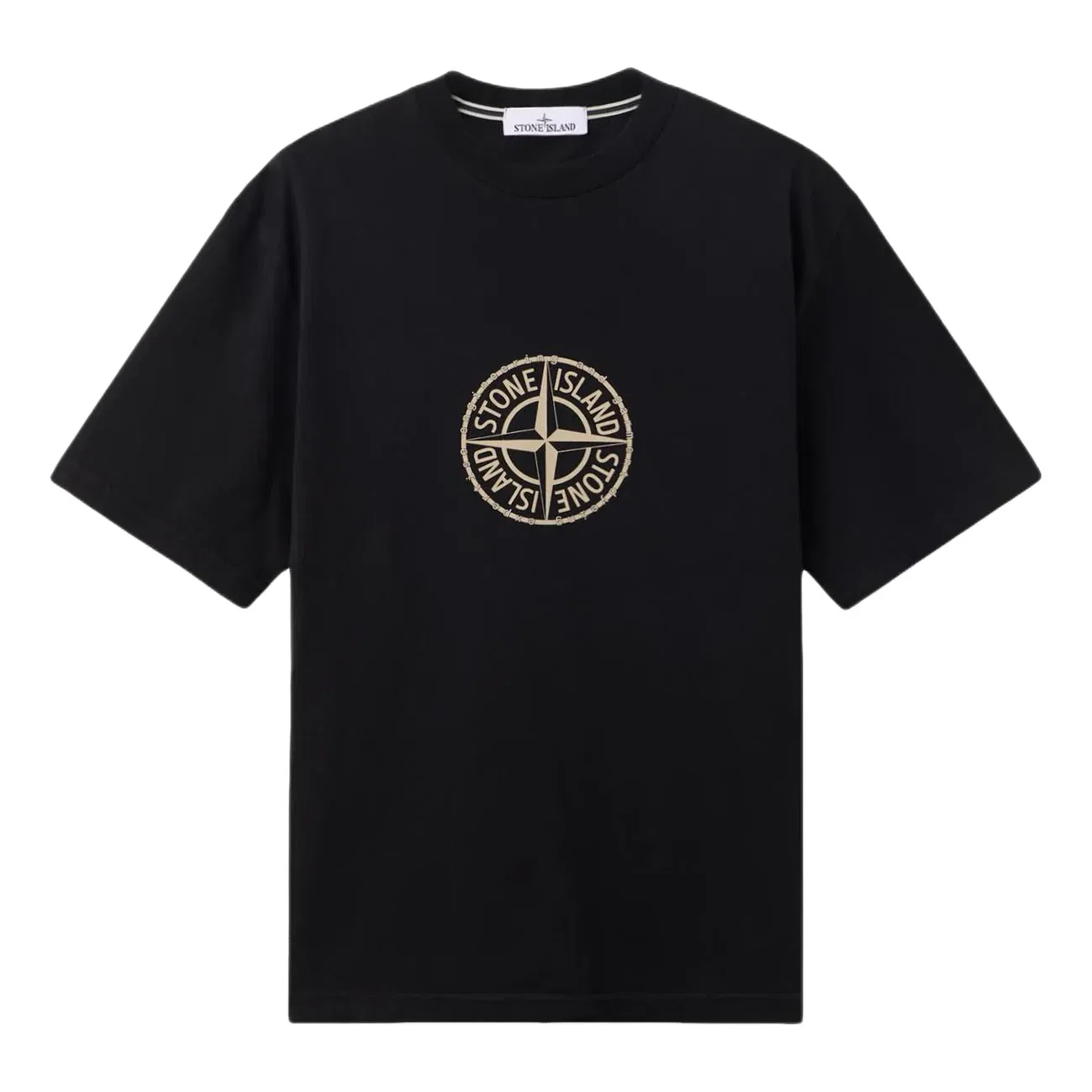 Футболка STONE ISLAND 2100001 All Around Compass, черная, L1S152100001S0362V0029