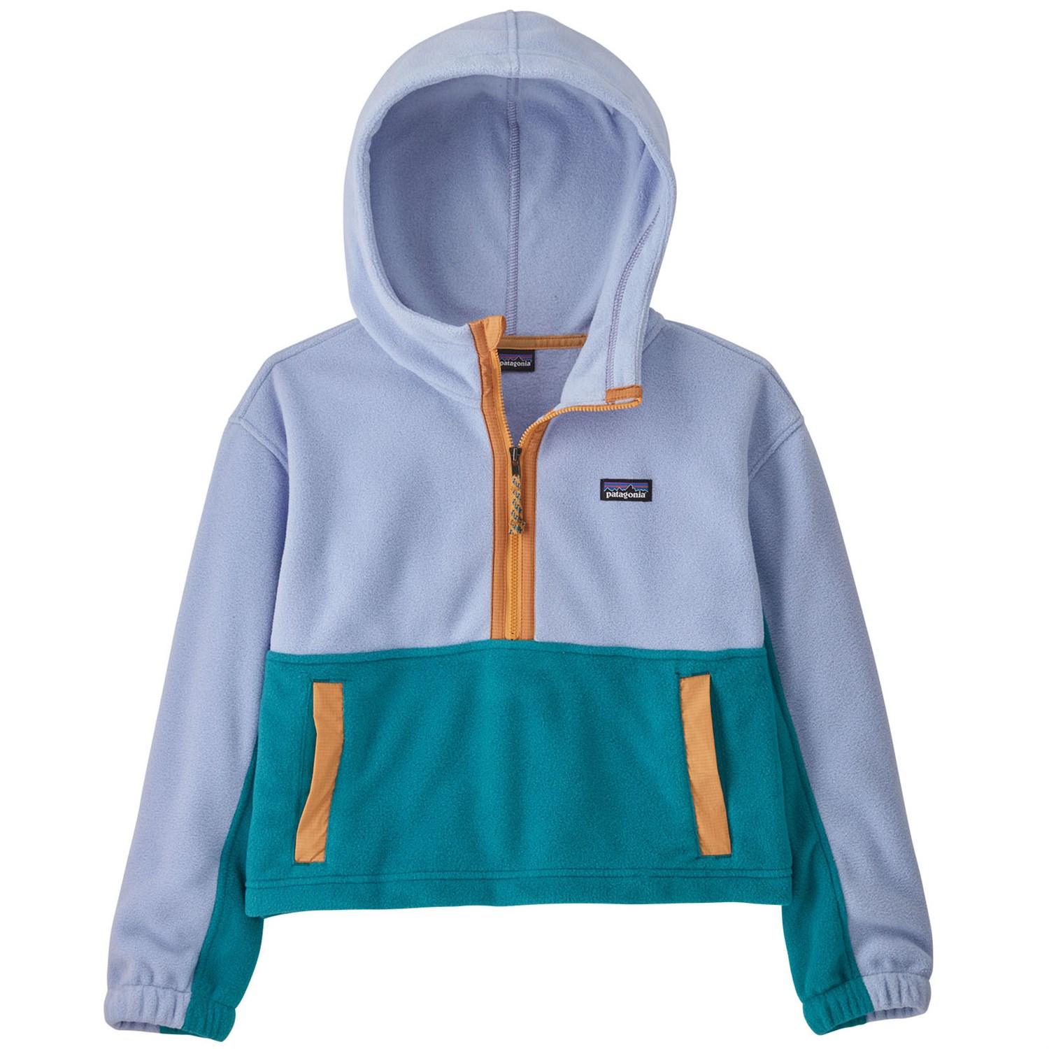 

Пуловер Patagonia Microdini Cropped Hoodie Fleece, цвет Pale Periwinkle