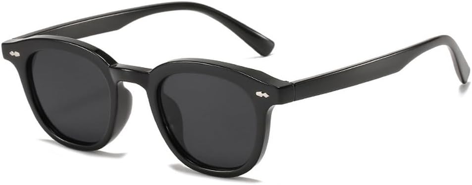 

Модные круглые солнцезащитные очки для женщин в винтажном стиле с заклепками, декоративные очки желейного цвета, солнцезащитные очки UV400 для мужчин, солнцезащитные очки с леопардовым принтом TKKTLLT, Black Gray