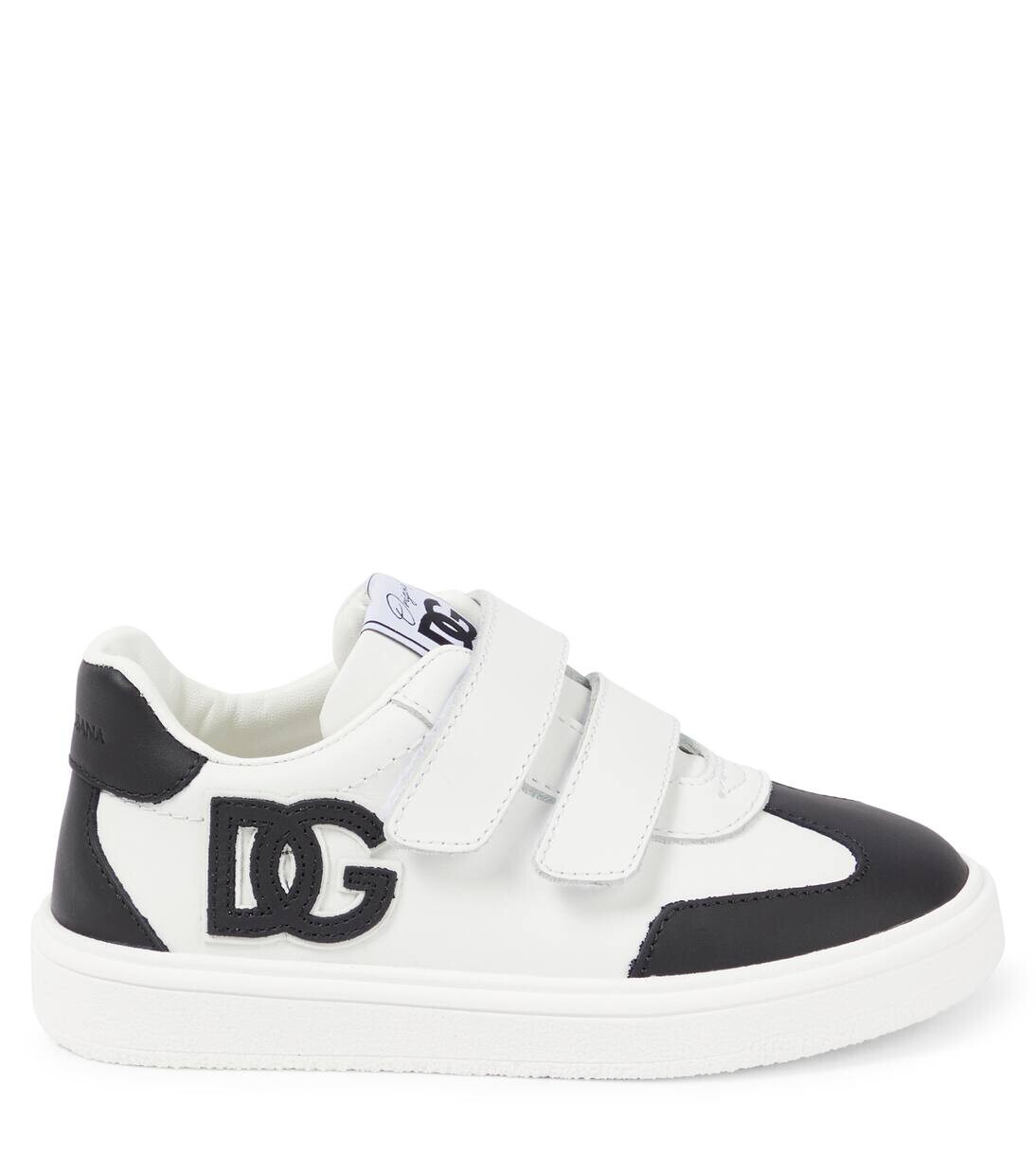 Кроссовки из кожи DG Dolce&Gabbana Kids, цвет bianco/nero — фото 4