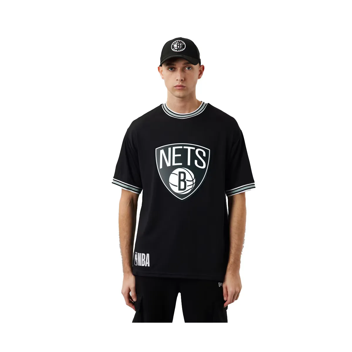 

Brooklyn Nets Mesh Оверсайз Мужская футболка новой эры New Era, чёрный