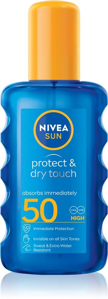 

Солнцезащитный спрей с защитой от солнца, не оставляющий следов, SPF 50 Nivea, 200 мл