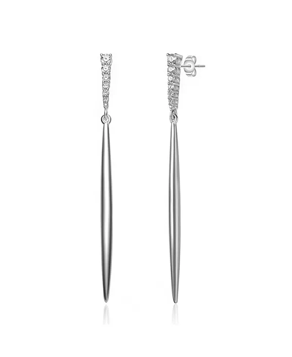 

Серьги-Подвески в форме сосульки с кубическим цирконием из стерлингового серебра Genevive, silver