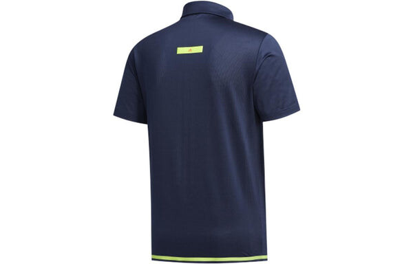 Футболка adidas Solid Color Casual Short Sleeve Polo Shirt Blue, синий — фото 2