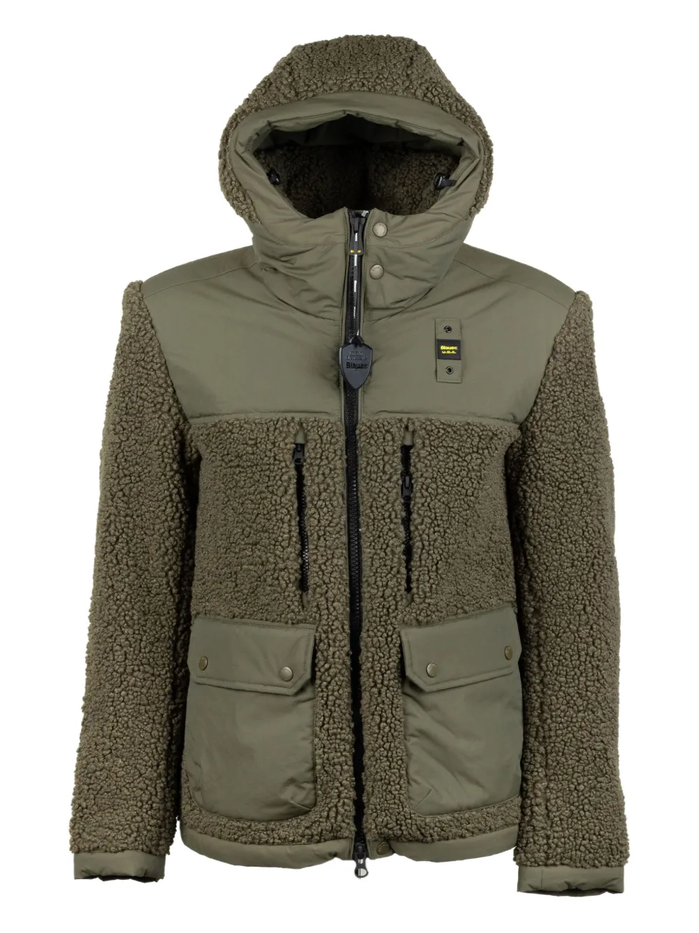 

Куртка Wilcock с капюшоном и панелями Blauer, зеленый