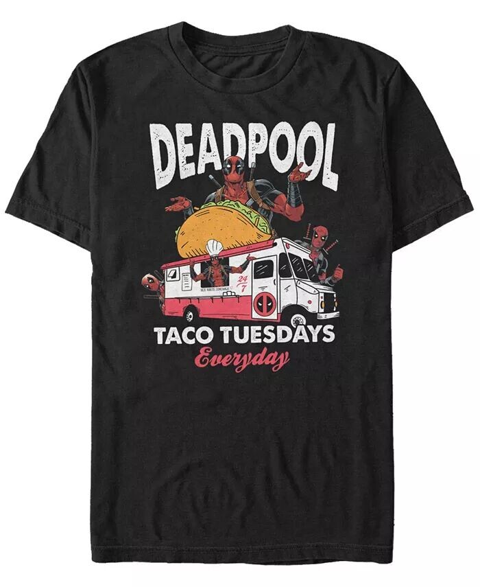 

Футболка с коротким рукавом Marvel Men's Deadpool Taco Tuesday Fifth Sun, черный