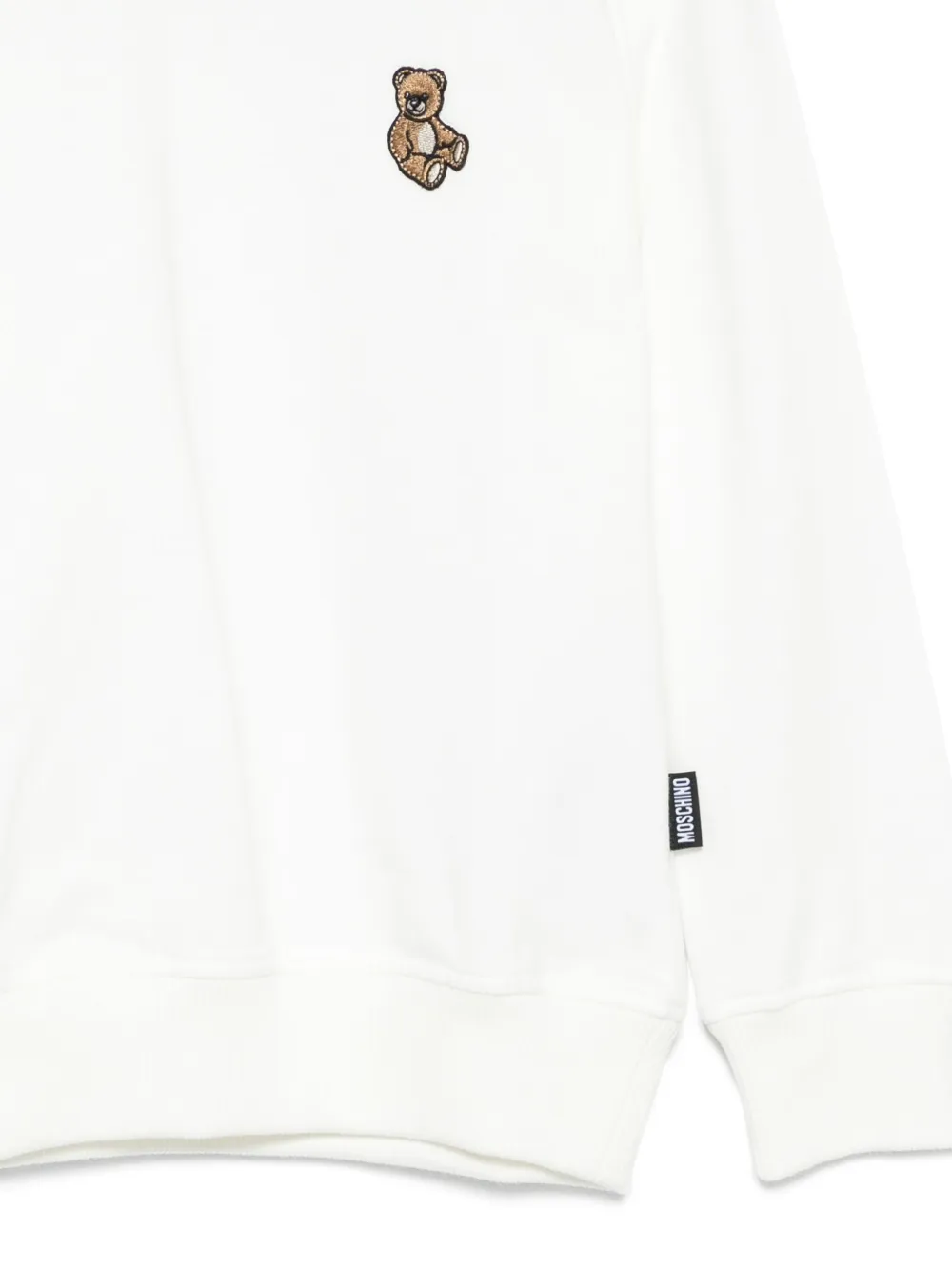 Толстовка с вышивкой Teddy Bear Moschino Kids, белый — фото 3