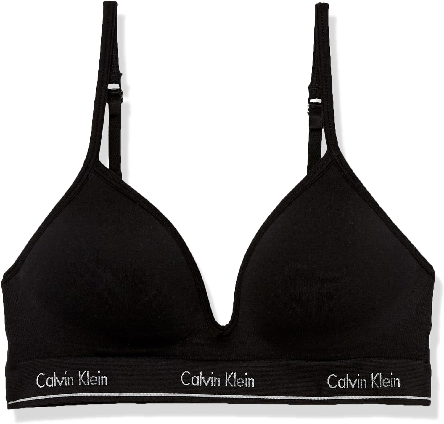 Набор из 2 бесшовных бюстгальтеров-бралеттов Calvin Klein Girls с оборками, Nude/Black - 2 Pack — фото 4