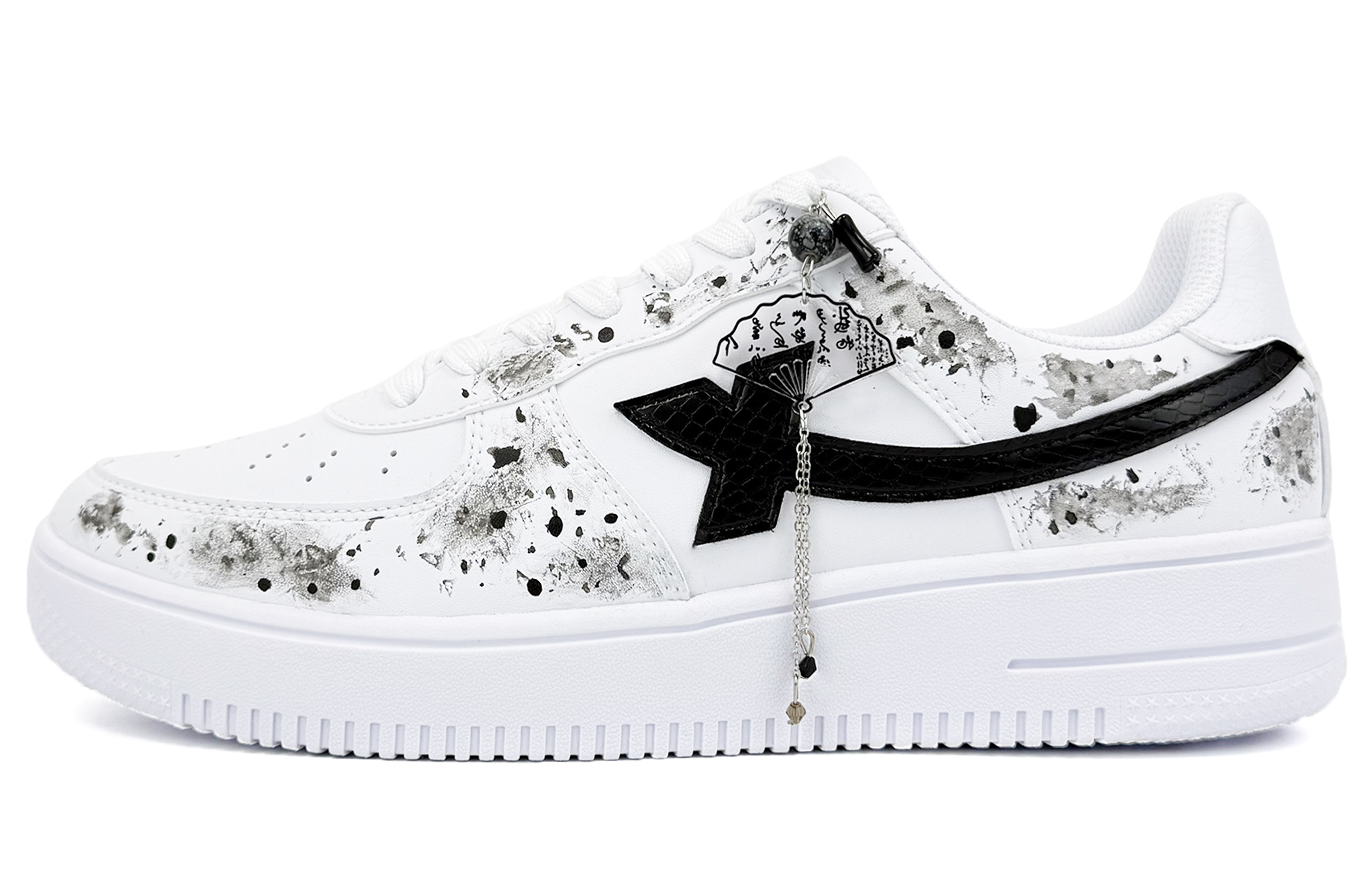 

XTEP Кроссовки Air Force One Coverage Cushioning Low Top для скейтбординга, мужские, черно-белые
