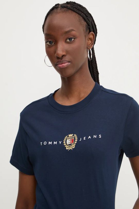 

Хлопковая футболка Tommy Jeans, темно-синий