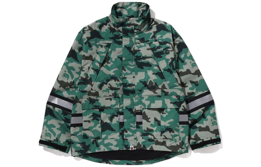 

Защитная куртка свободного кроя BAPE Woodland Camo A Bathing Ape, зеленый