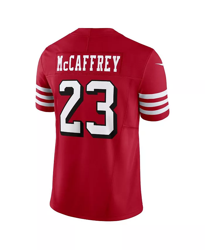 Мужская альтернативная ограниченная джерси Christian McCaffrey San Francisco 49ers Vapor F.U.S.E Nike, красный — фото 3