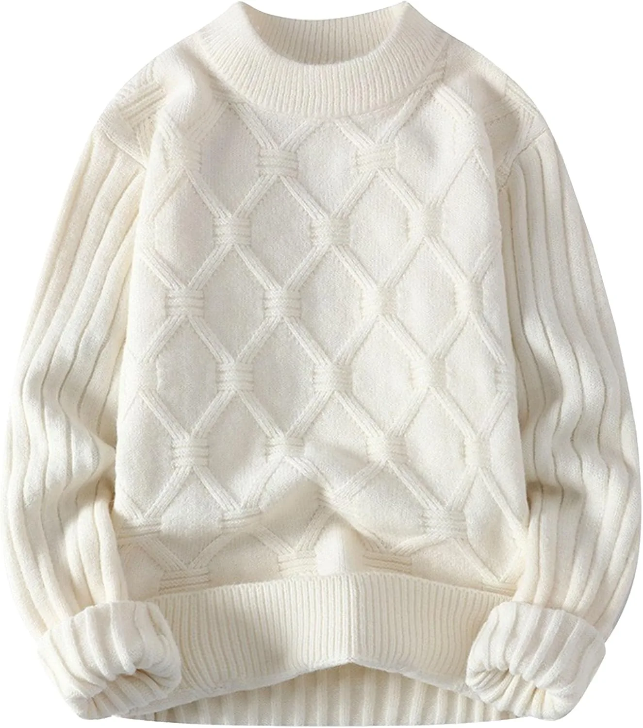 

Мужской свитер с косой вязкой