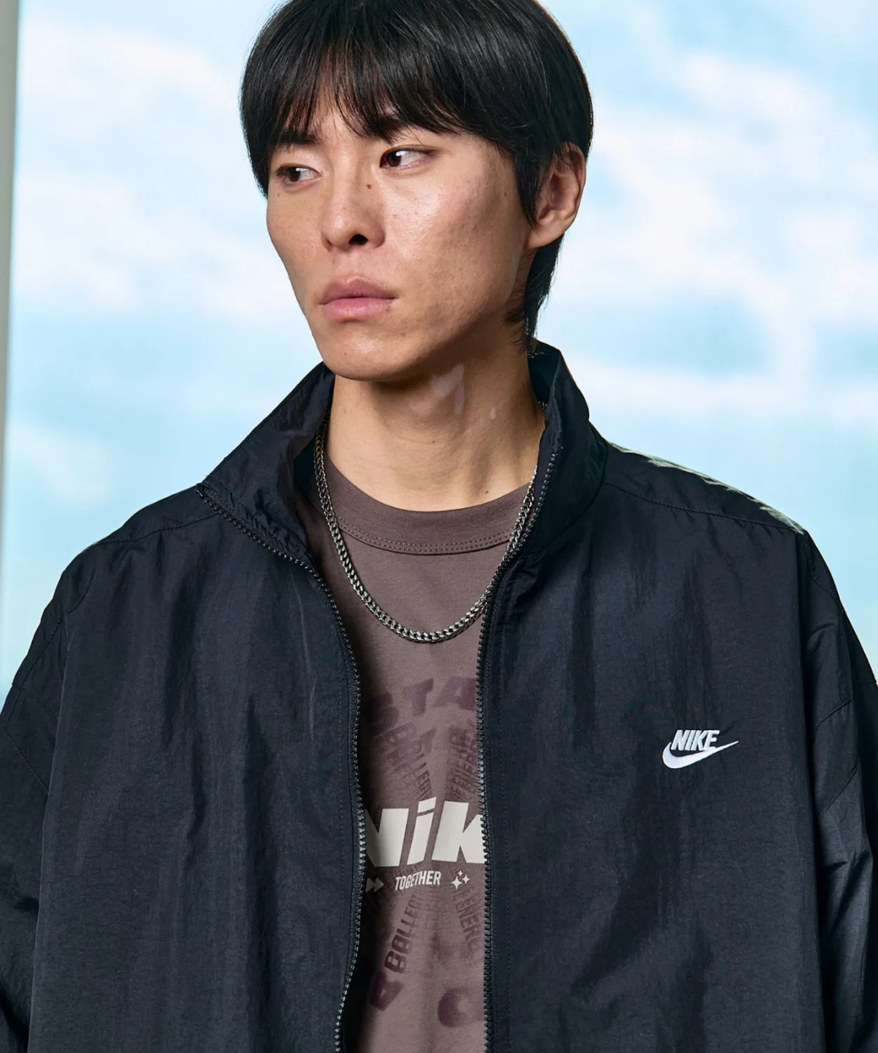 Куртка Nike Club Oversized Woven Track Jacket, чёрная — фото 4