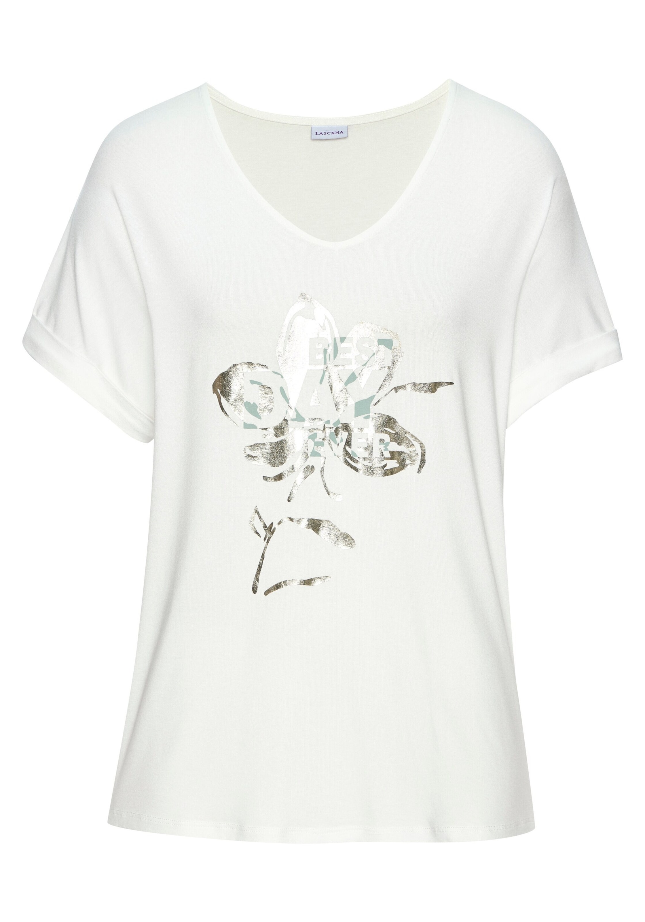 

LASCANA Футболка в кремовом цвете, Бежевый, LASCANA Футболка в кремовом цвете