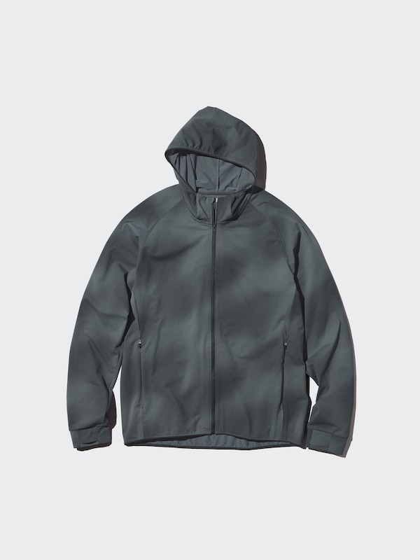 Толстовка Dry-Ex с UV-защитой на молнии (принт) Uniqlo, 03 grey — фото 3