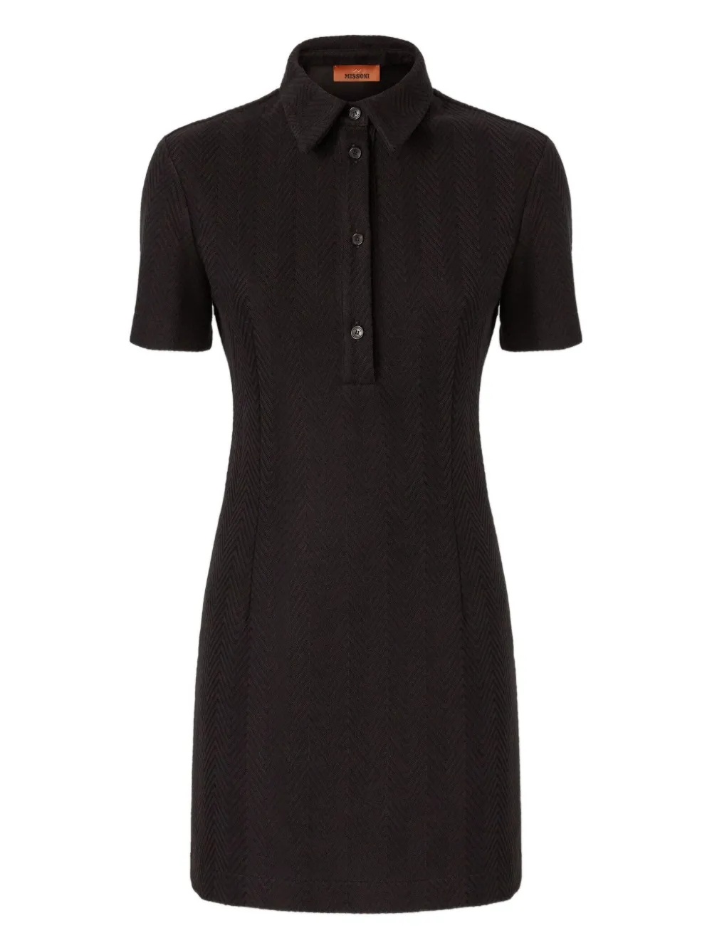 

Платье мини с узором зигзаг Missoni, черный