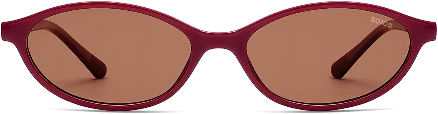 

Солнцезащитные очки SOJOS TR90 Ultra Light Flexible для женщин, ретро-овальные поляризованные, в стиле «кошачий глаз», винтажные, с защитой от УФ-излучения UV400, удобная посадка, Red/Orange With Limited Edition Gift Box