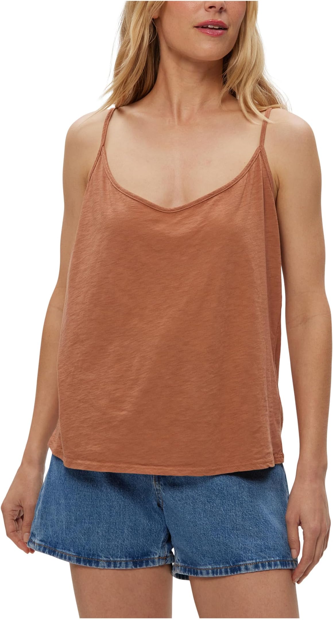 

Топ Michael Stars Jaden V-Neck Tank, цвет Terra