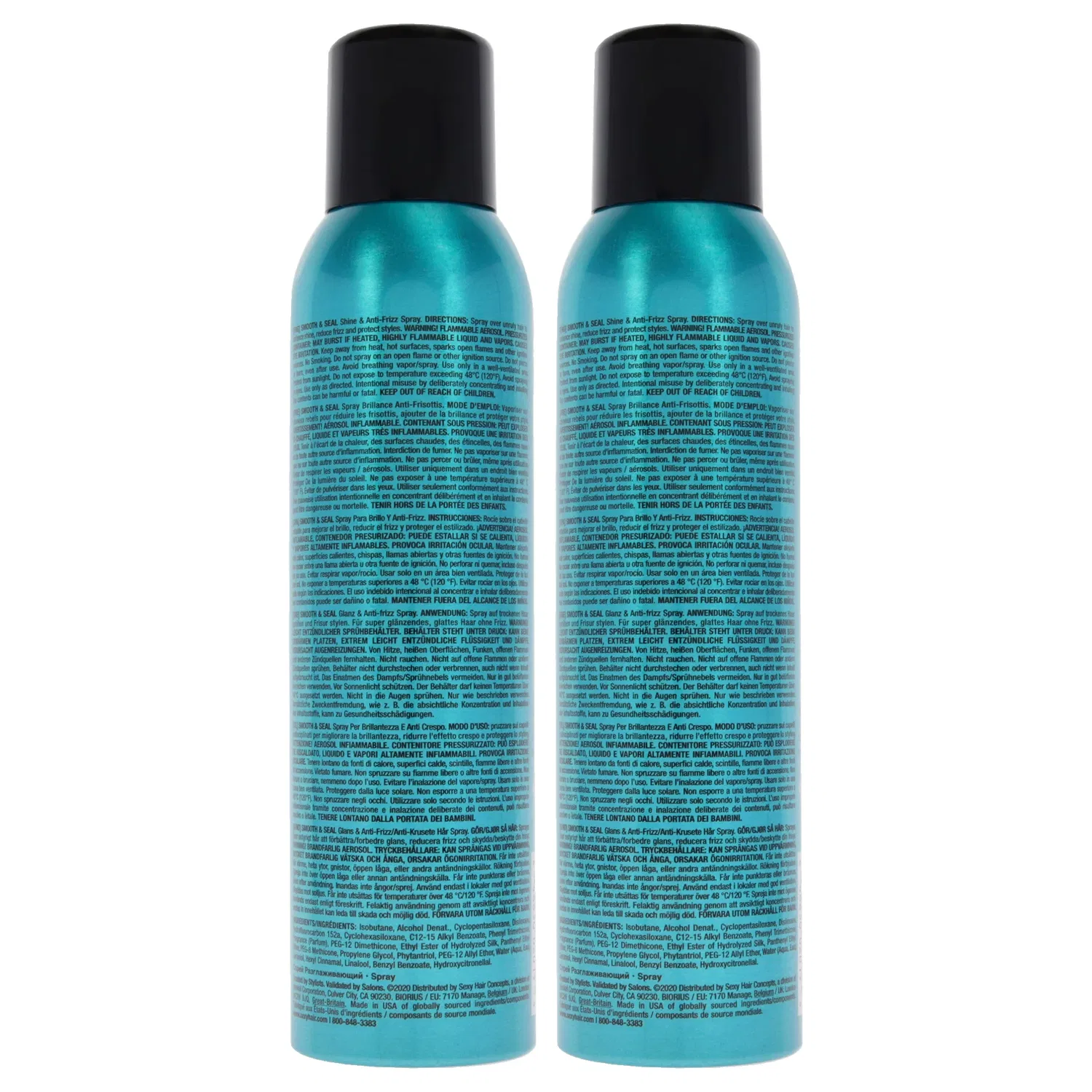 Спрей для волос Sexy Hair Healthy Smooth and Seal Anti-Frizz Spray от Sexy Hair для мужчин и женщин - 170 мл - упаковка из 2 штук, Clear — фото 2