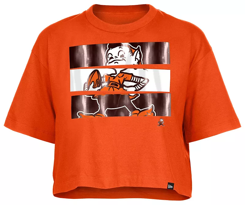 

Женская оранжевая футболка свободного кроя New Era Cleveland Browns