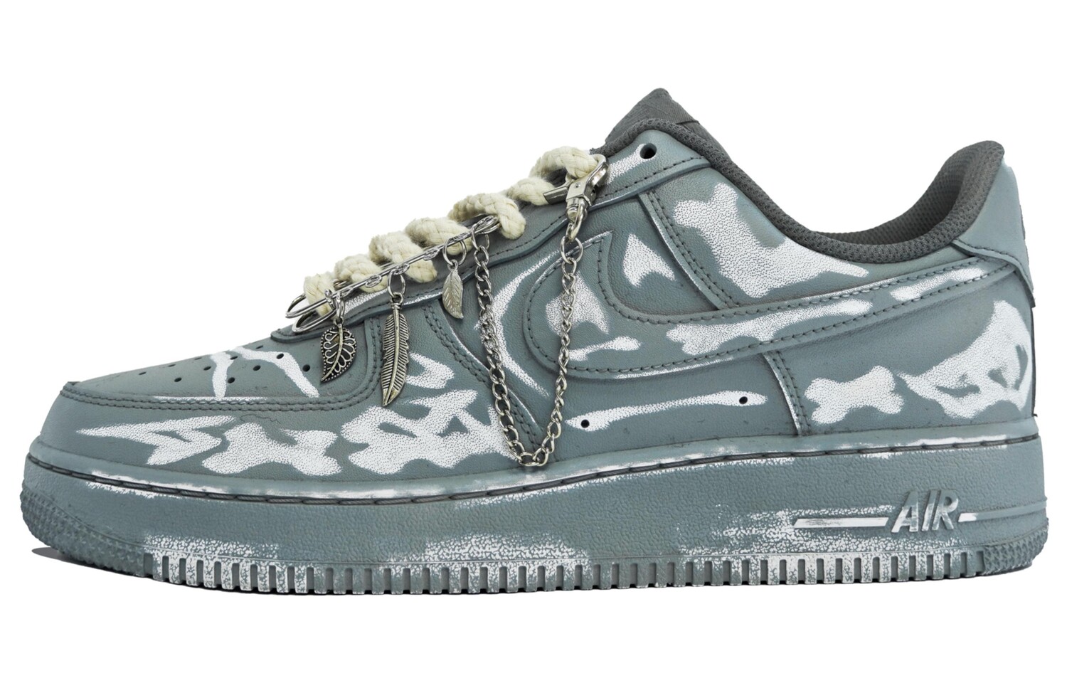 

Кроссовки Nike Air Force 1 Skateboard Shoes Men Low-Top Gray White